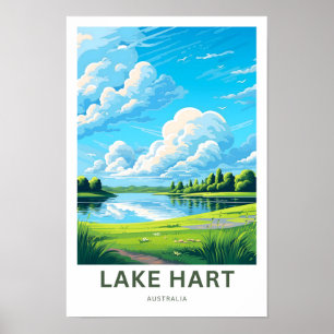 Affiche Lake Hart Australia Travel Print