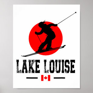 Affiche Lake Louise Canada Station de ski Montagnes Rocheu