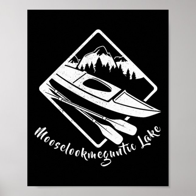 Affiche Lake Mooselookmeguntic Maine Kayak Kayaking Boatin (Devant)