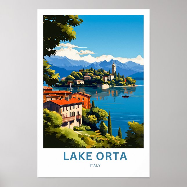 Affiche Lake Orta Italie Imprimer Voyage (Devant)