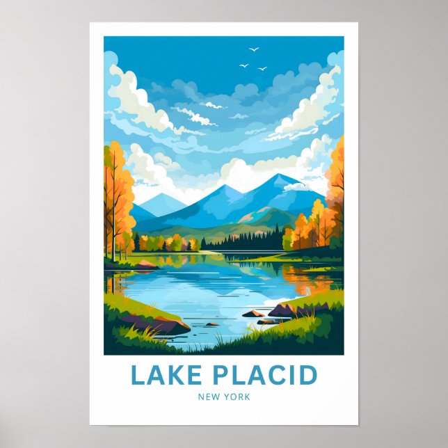 Affiche Lake Placid New York (Devant)