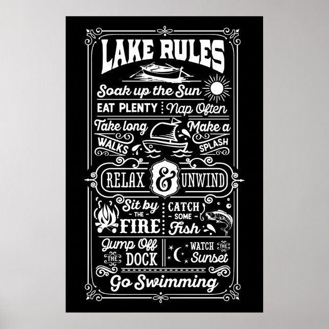 Affiche Lake Rules : Life’s Simple Waterside Joys (Devant)