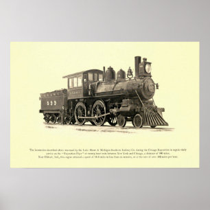 Affiche Lake Shore et Michigan Southern Railway Co.