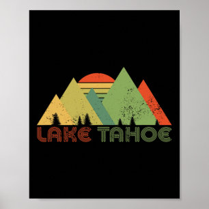 Affiche Lake Tahoe California Nevada Mountain Ski C