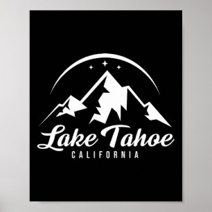 Affiche Lake Tahoe California Ski Resort Snowboardi