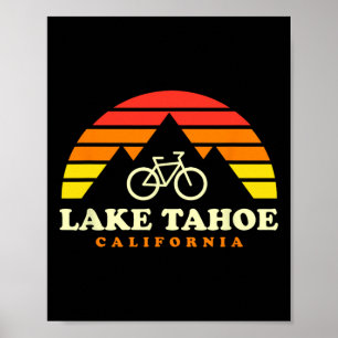 Affiche Lake Tahoe Californie VTT Trails Mtb R