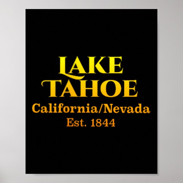 Affiche Lake Tahoe Design Pochette de Poitrine Logo Cerf 2 (Devant)