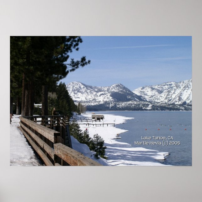 Affiche Lake Tahoe Print - Select Your Frame (Devant)