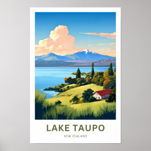 Affiche Lake Taupo Nouvelle-Zélande Imprimer