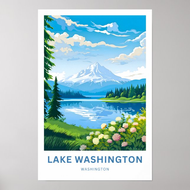 Affiche Lake Washington Imprimer (Devant)