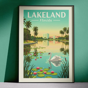 Affiche Lakeland Floride vintage