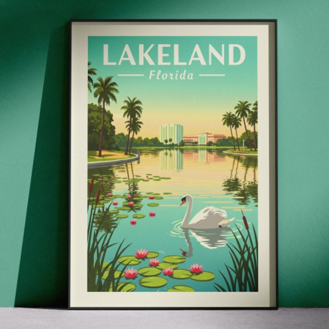 Affiche Lakeland Floride vintage (Créateur téléchargé)