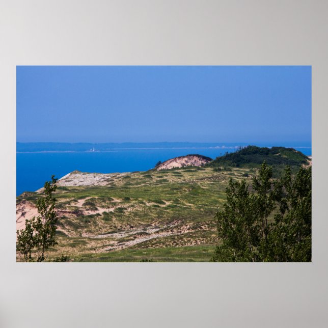 Affiche Lakeshore national des dunes d'ours couché, MI (Devant)