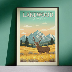 Affiche Lakewood Colorado vintage