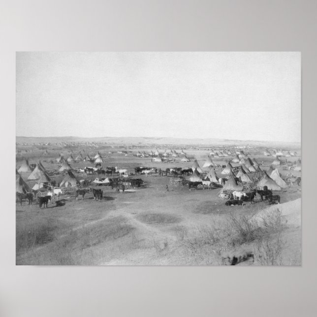 Affiche Lakota "Hostile Indian Camp" Photo (Devant)
