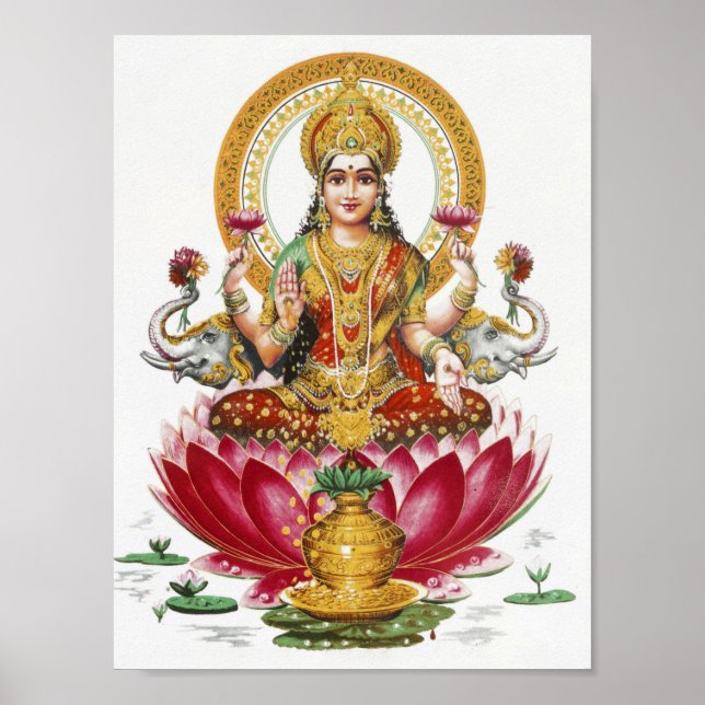 Affiche Lakshmi Hindu Goddess (Devant)