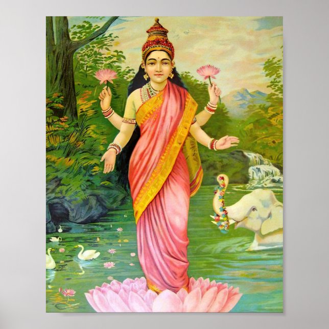 Affiche Lakshmi Hindu Goddess (Devant)