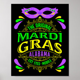 Affiche L'Alabyma Mardi Gras Mobile 2025
