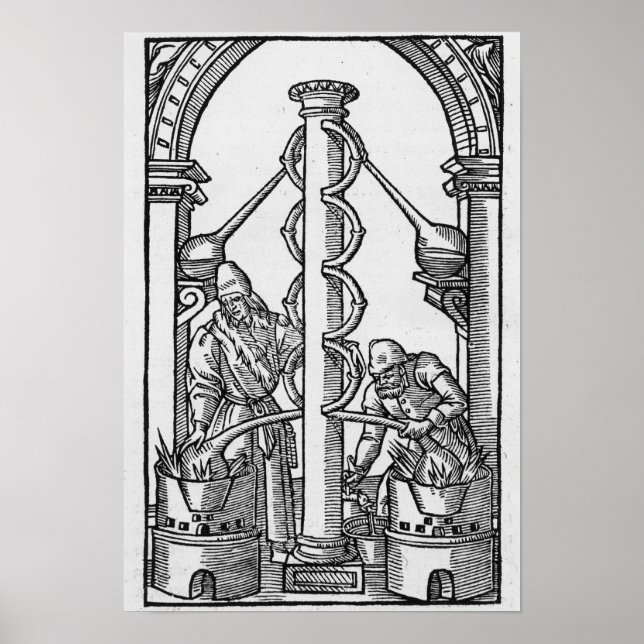 Affiche L'alchimiste au travail (Devant)