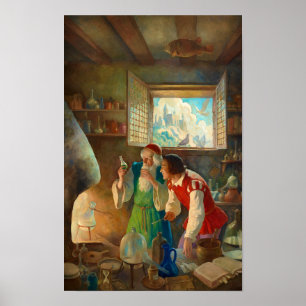 Affiche L'alchimiste de Newell Convers Wyeth