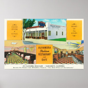 Affiche L'Alhambra Restaurant Italien & � Caf