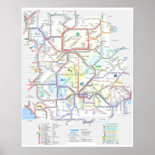 Affiche « L'Allemagne : Réseau ferroviaire de BAVIÈRE…