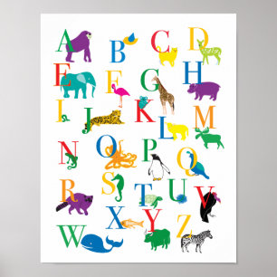 Affiche L'alphabet animal