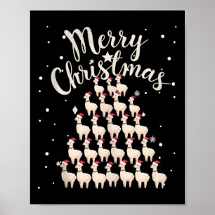 Affiche Lama Xmas Tree Llamas Christmas Tree Débardeur1