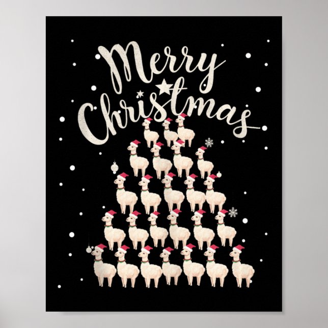 Affiche Lama Xmas Tree Llamas Christmas Tree Débardeur1 (Devant)