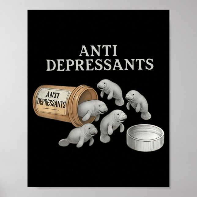 Affiche Lamantins antidépresseurs  (Devant)