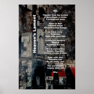 Affiche Lament du ciel (9/11 Memorial Poetic Print)