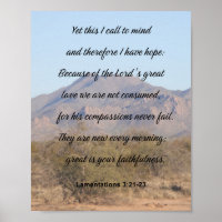 Lamentations 3:21-23, Écriture Inspirationnelle
