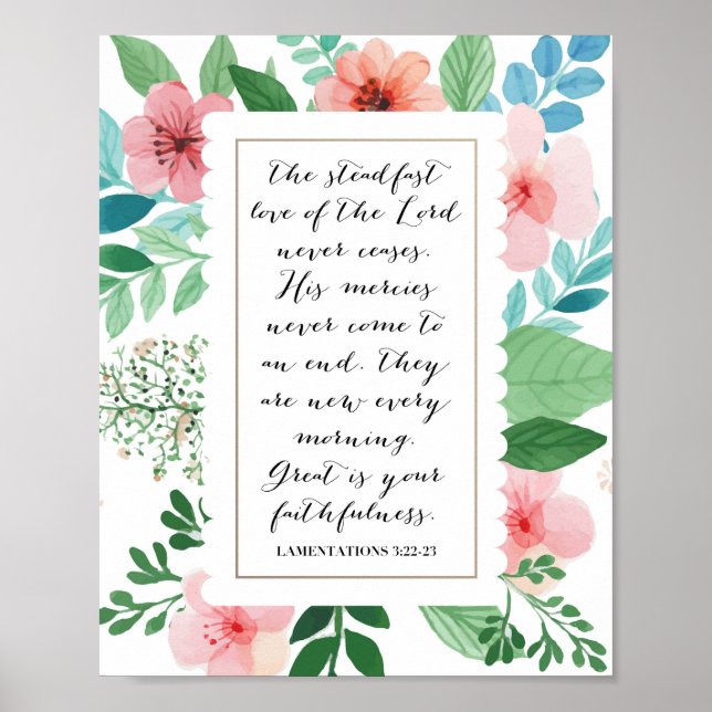 Affiche Lamentations 3:22-23 (Devant)