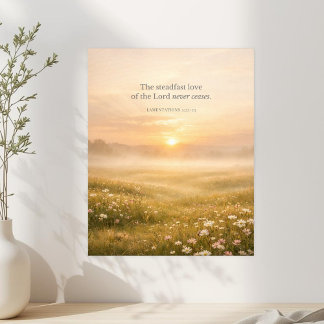 Affiche Lamentations 3:22-23 Verset Biblique Foi Chrétienn