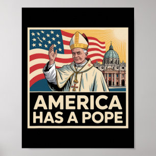 Affiche L'Amérique a un pape américain catholique nouveau
