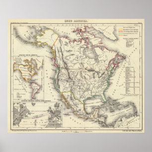 Affiche L'Amérique du Nord 48