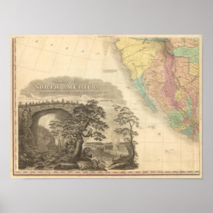 Affiche L'Amérique du Nord du sud-ouest