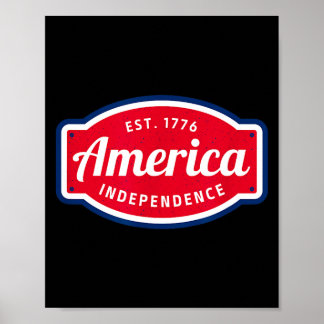 Affiche L'Amérique est indépendante 1776 4 juillet