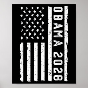Affiche L'Amérique Vintage En Danger Drapeau Obama Pour Le