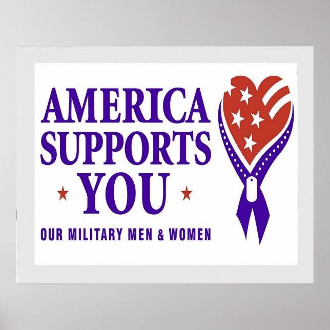 Affiche L'Amérique vous soutient SOMBRE (Devant)