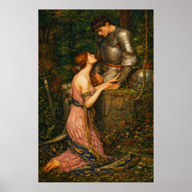 Affiche Lamia and the Soldier by John William Waterhouse  (Devant)