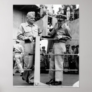 Affiche L'amiral Bull Halsey et l'amiral McCain