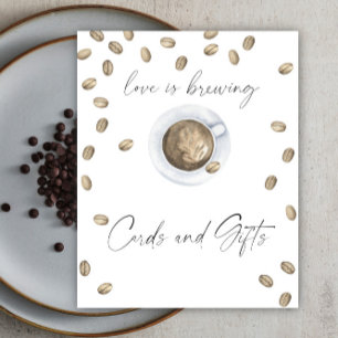 Affiche L'amour brasse des cartes de douches nuptiales et