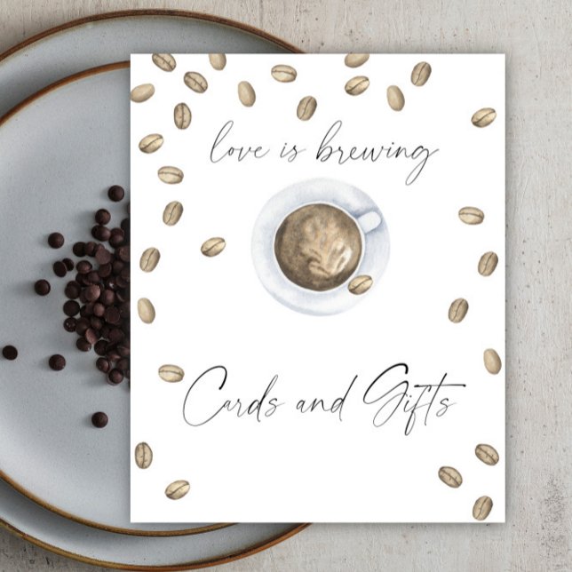 Affiche L'amour brasse des cartes de douches nuptiales et  (Créateur téléchargé)