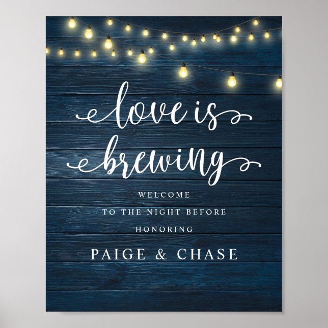 Affiche L'amour brasse, Dîner de répétition Mariage, Rusti (Devant)