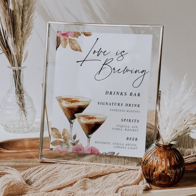 Affiche L'amour brasse Espresso Martini Bar à Boissons (Créateur téléchargé)