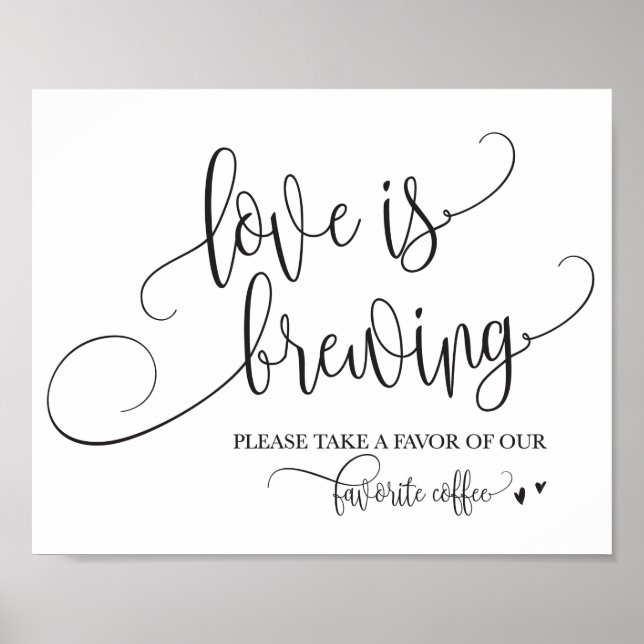 Affiche L'amour brasse le café bar Mariage Signé (Devant)