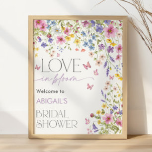 Affiche L'amour dans la Fête des mariées papillon en fleur