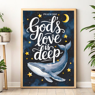 Affiche L'Amour de Dieu est Deep Christian Wall Art imprim