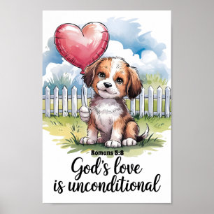 Affiche L'amour de Dieu est inconditionnel Art de nurserie